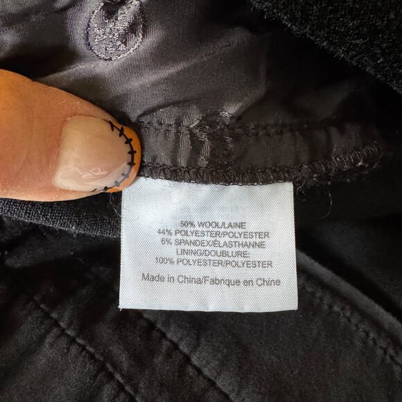 Tory Burch Tobie Black Pants with Blue Tweed Tuxedo Stripe! Size 4. EUC - Picture 8 of 11